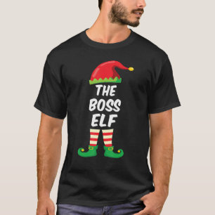 Boss Elf Familie Matching Funny Weihnachtskostüm P T-Shirt