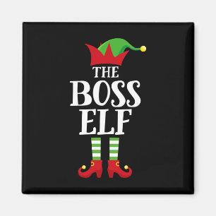 Boss Elf Familie Matching Weihnachtsgruppe Elf Paj Magnet