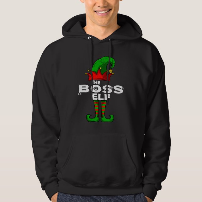 BOSS Elf Family Christmas Group Matching PJ Hoodie (Vorderseite)