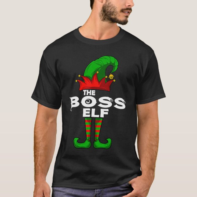 BOSS Elf Family Christmas Group Matching PJ T-Shirt (Vorderseite)