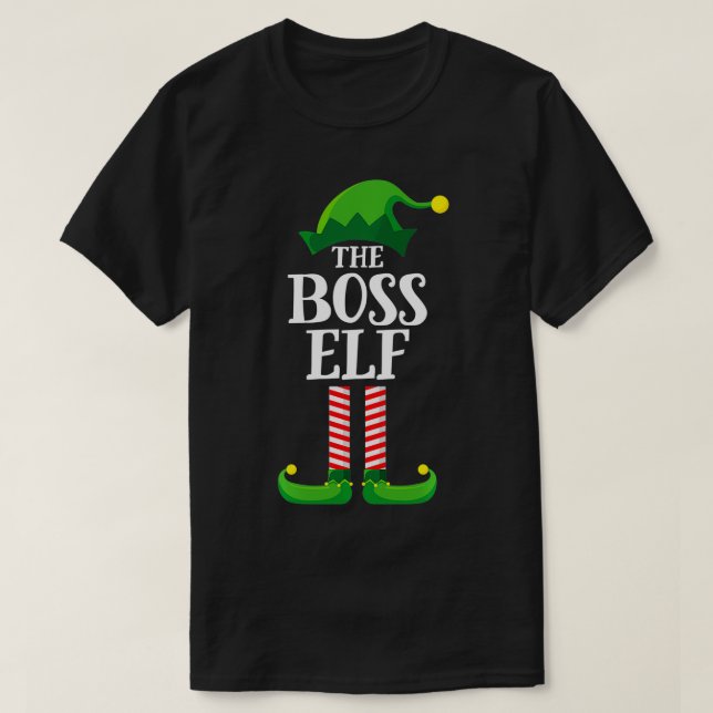 Boss Elf Matching Family Group Christmas Party T-Shirt (Design vorne)