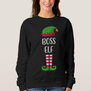 Boss Elf Weihnachtsfamilie Matching Group Xmas Sweatshirt