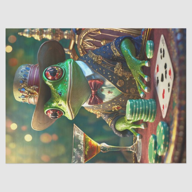 Boss Frog, Frosch spielen Karten Seidenpapier (Vorderseite)