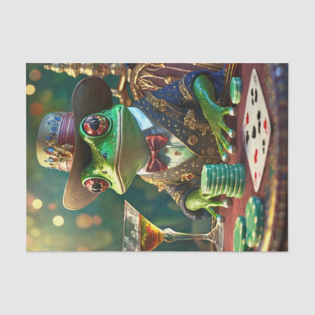 Boss Frog, Frosch spielen Karten Seidenpapier (Vorderseite)