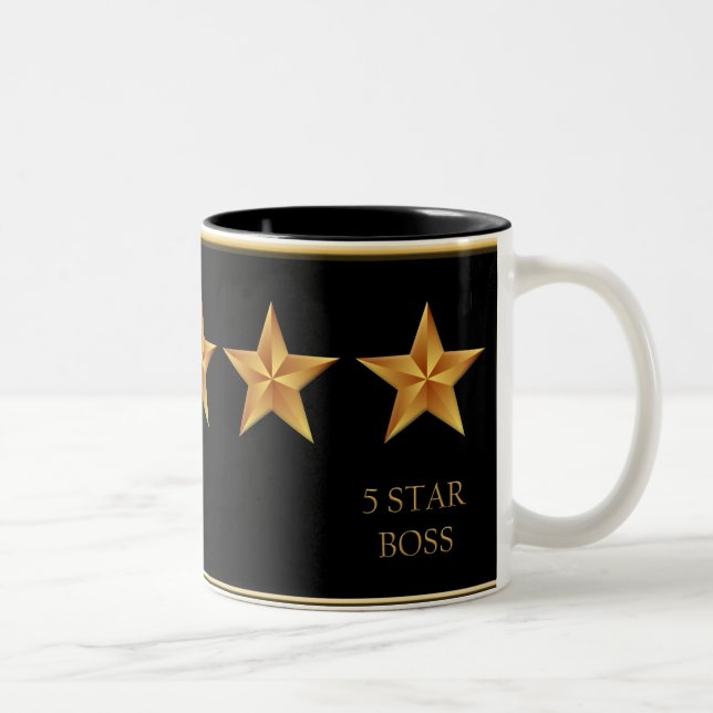 Boss Fünf-Sterne-Schwarze Tasse (Rechts)
