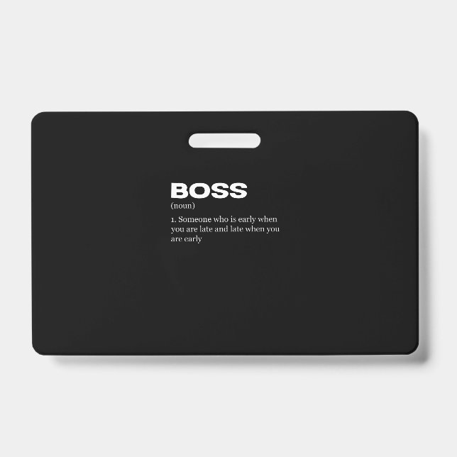 Boss Funny Definition Happy Boss's Day Ausweis (Vorderseite)