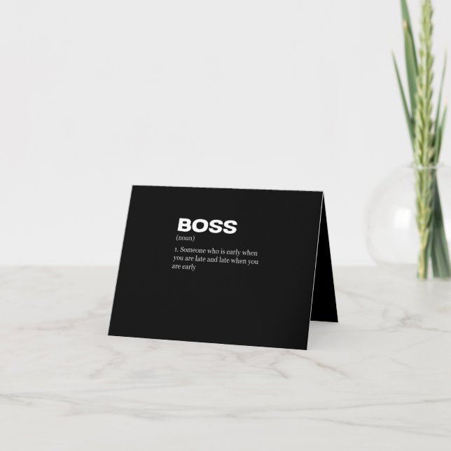 Boss Funny Definition Happy Boss's Day Einladung (Vorderseite)