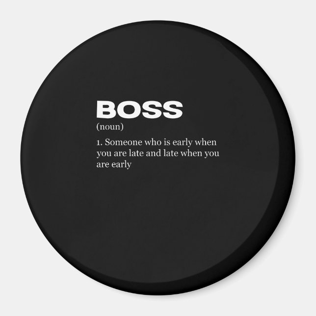 Boss Funny Definition Happy Boss's Day Magnet (Vorne)