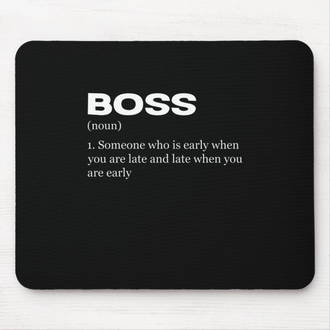 Boss Funny Definition Happy Boss's Day Mousepad (Vorne)