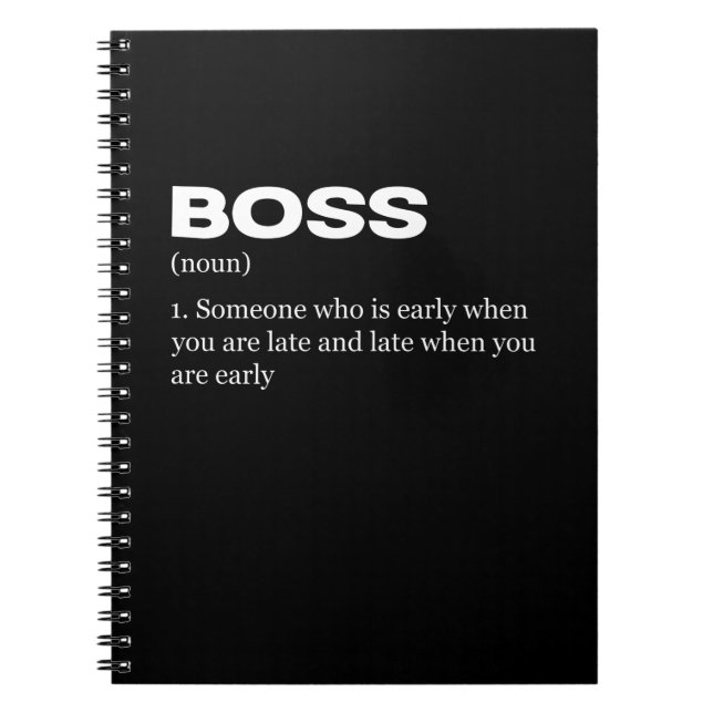 Boss Funny Definition Happy Boss's Day Notizblock (Vorderseite)