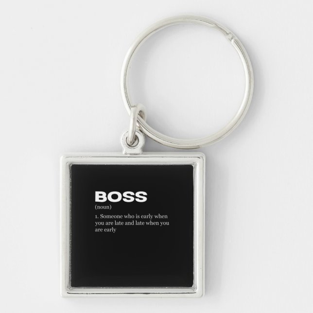 Boss Funny Definition Happy Boss's Day Schlüsselanhänger (Vorne)