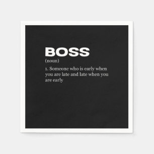 Boss Funny Definition Happy Boss's Day Serviette
