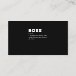Boss Funny Definition Happy Boss's Day Visitenkarte