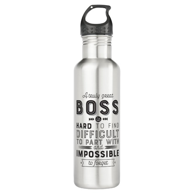 Boss Geschenk ein wirklich großer Boss ist schwer  Edelstahlflasche (Vorderseite)