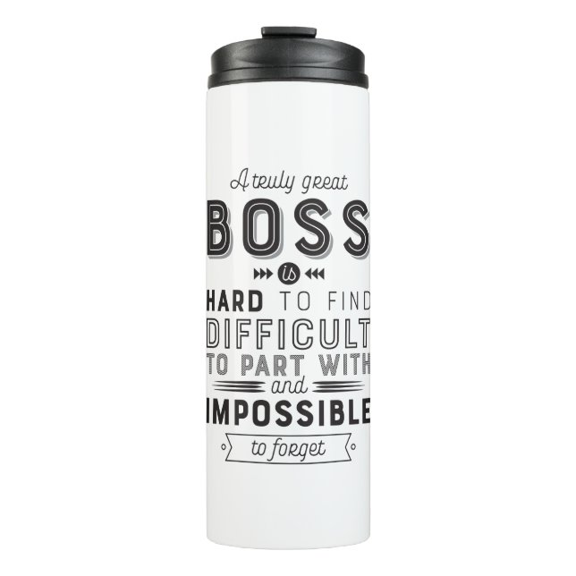 Boss Geschenk ein wirklich großer Boss ist schwer  Thermosbecher (Vorderseite)