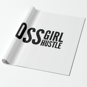 Boss girl Hustle, Boss Girls Empowerment Slogan, g Geschenkpapier