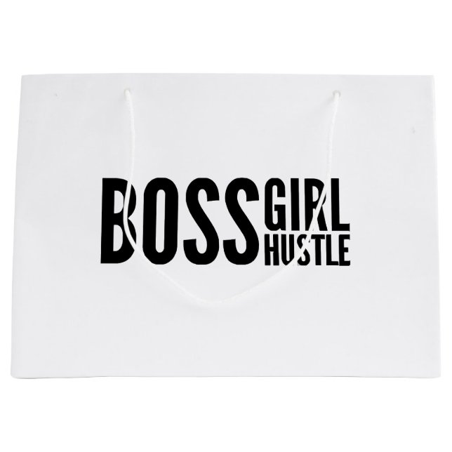 Boss girl Hustle, Boss Girls Empowerment Slogan, g Große Geschenktüte (Vorderseite)