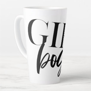 Boss Girl   Moderner Schwarzer Text   Milchtasse