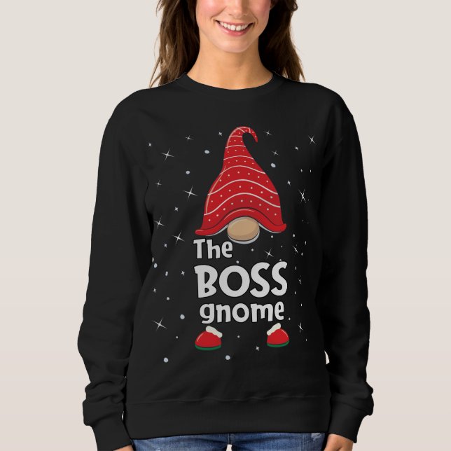 Boss Gnome Familie Matching Weihnachten Funny Paja Sweatshirt (Vorderseite)