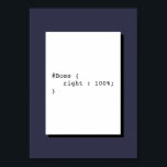 Boss hat immer Recht Funny CSS Poster<br><div class="desc">Boss ist immer richtig ist ein CSS Wortspiel. Dieses Plakat eignet sich perfekt für Büro-,  Start- oder Arbeitsaufenthalte.</div>