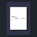 Boss hat immer Recht Funny CSS Poster<br><div class="desc">Boss ist immer richtig ist ein CSS Wortspiel. Dieses Plakat eignet sich perfekt für Büro-,  Start- oder Arbeitsaufenthalte.</div>