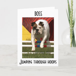 *BOSS* JUMPING THROUGH HOOPS - GLÜCKLICHER GEBURTS KARTE