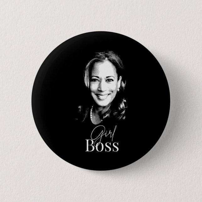 Boss Kamala Harris für Liberaldemokraten Button (Vorderseite)