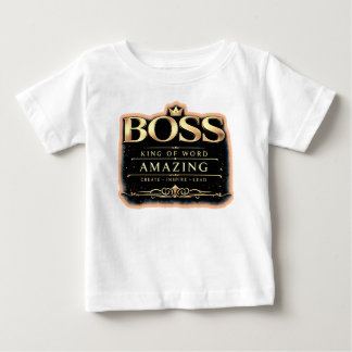 Boss King Gold Typografie T-Shirt | Premium