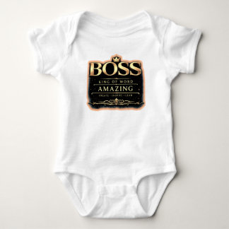 Boss King Gold Typografie T-Shirt | Premium Baby Strampler
