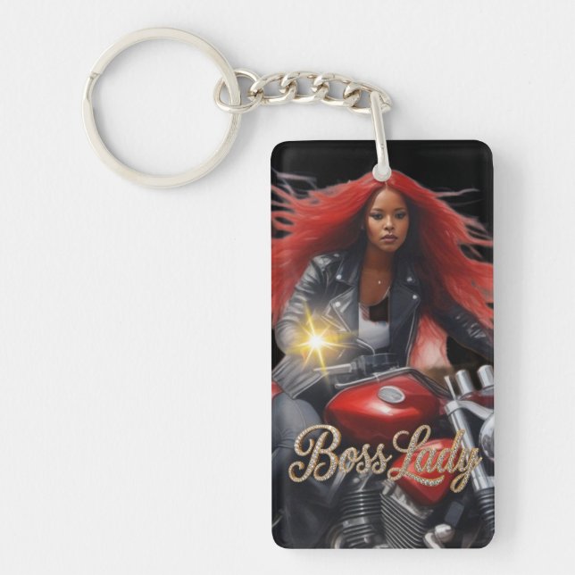 Boss Lady Acryl-Schlüsselanhänger Schlüsselanhänger (Vorderseite)