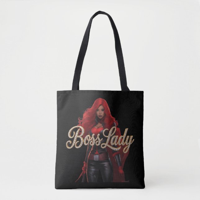 Boss Lady All-Over-Print-Tasche (Vorderseite)