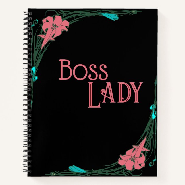 "Boss Lady" - benutzerdefinierbares Journal Notizbuch (Vorderseite)