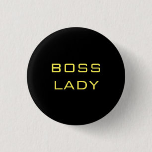BOSS LADY BLACK YELLOW BUTTON