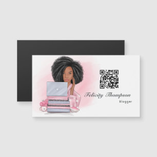 Boss Lady Blogger QR Code Magnetkarte