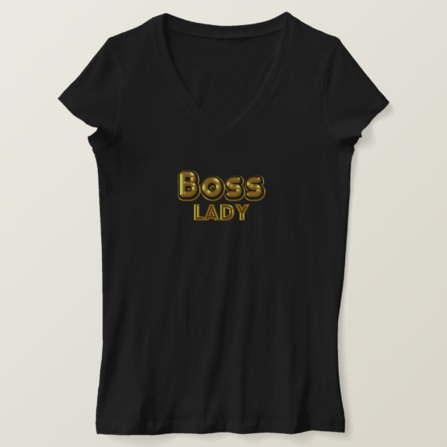 Boss Lady Bold Gold T-Shirt (Design vorne)