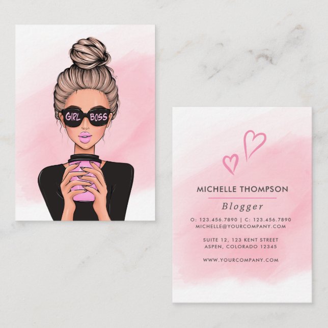 Boss Lady Business Card Visitenkarte (Vorne/Hinten)
