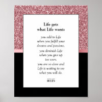 Boss Lady Business Motivation Pink Glitzer Black