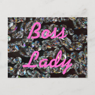 Boss Lady Crystals Postcard Postkarte