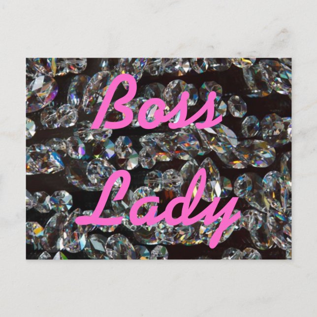 Boss Lady Crystals Postcard Postkarte (Vorderseite)