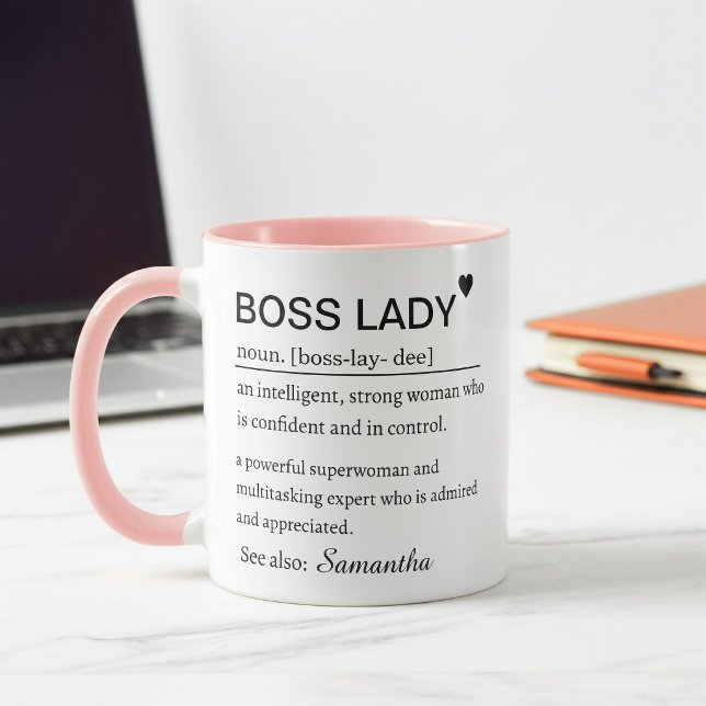 Boss Lady Definition Mug Empowering Office Gift Tasse (Von Creator hochgeladen)