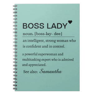 Boss Lady Definition Personalisiert Notizblock