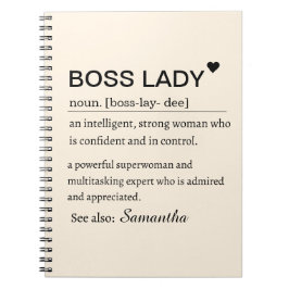 Boss Lady Definition Personalized  Notizblock