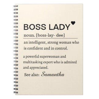 Boss Lady Definition Personalized Notizblock