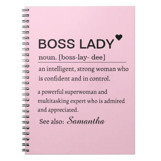 Boss Lady Definition Personalized Notizblock