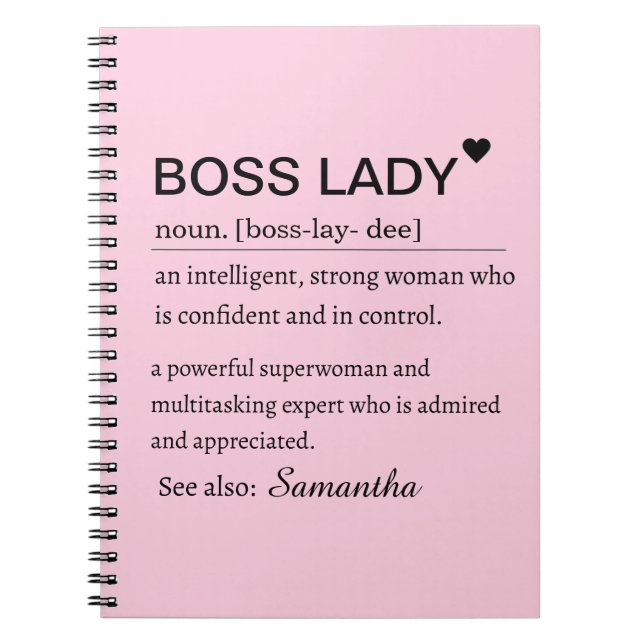 Boss Lady Definition Personalized  Notizblock (Vorderseite)