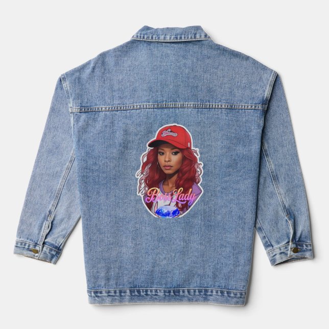 Boss Lady Denimjacke Jeansjacke (Rückseite)
