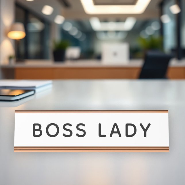 Boss Lady Desk Name Plate Schreibtischnamensplakette (Von Creator hochgeladen)