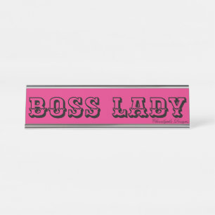 BOSS LADY DESK NAME TELLER SCHREIBTISCHNAMENSPLAKETTE