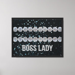 Boss Lady Diamonds Gespannter Leinwanddruck