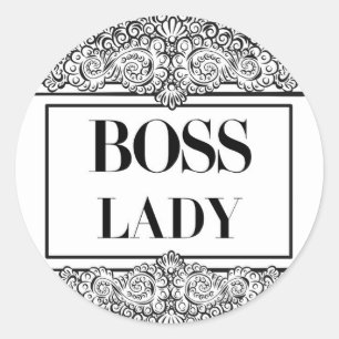 Boss Lady - Elegante Ermächtigung Runder Aufkleber